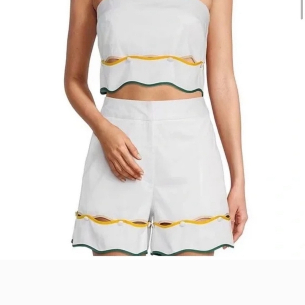 Antonio Melani The Nat Note Zoe Scalloped Sateen Crop Top